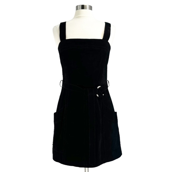 FREE PEOPLE Black Suede Jumper Mini Dress or Tunic 10 - Picture 1 of 11